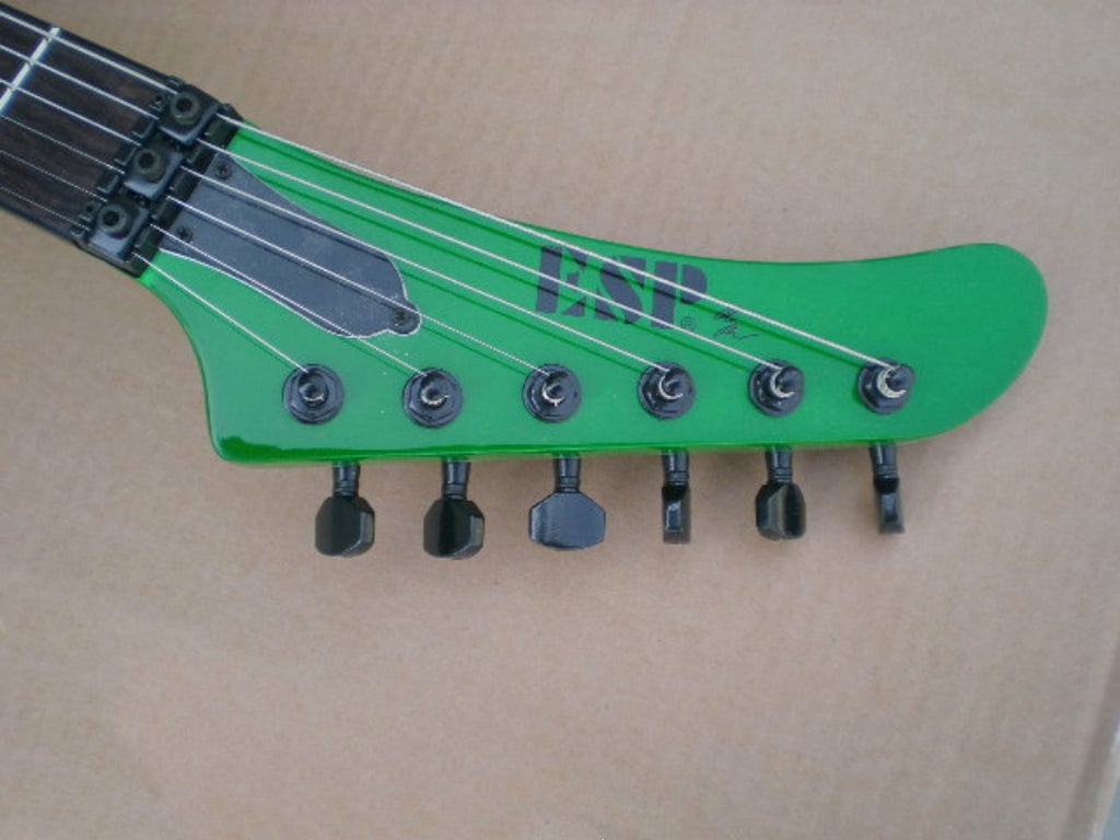 Green Glossy Electric Guitar 6-String Customize  High Quality irregular Guitar