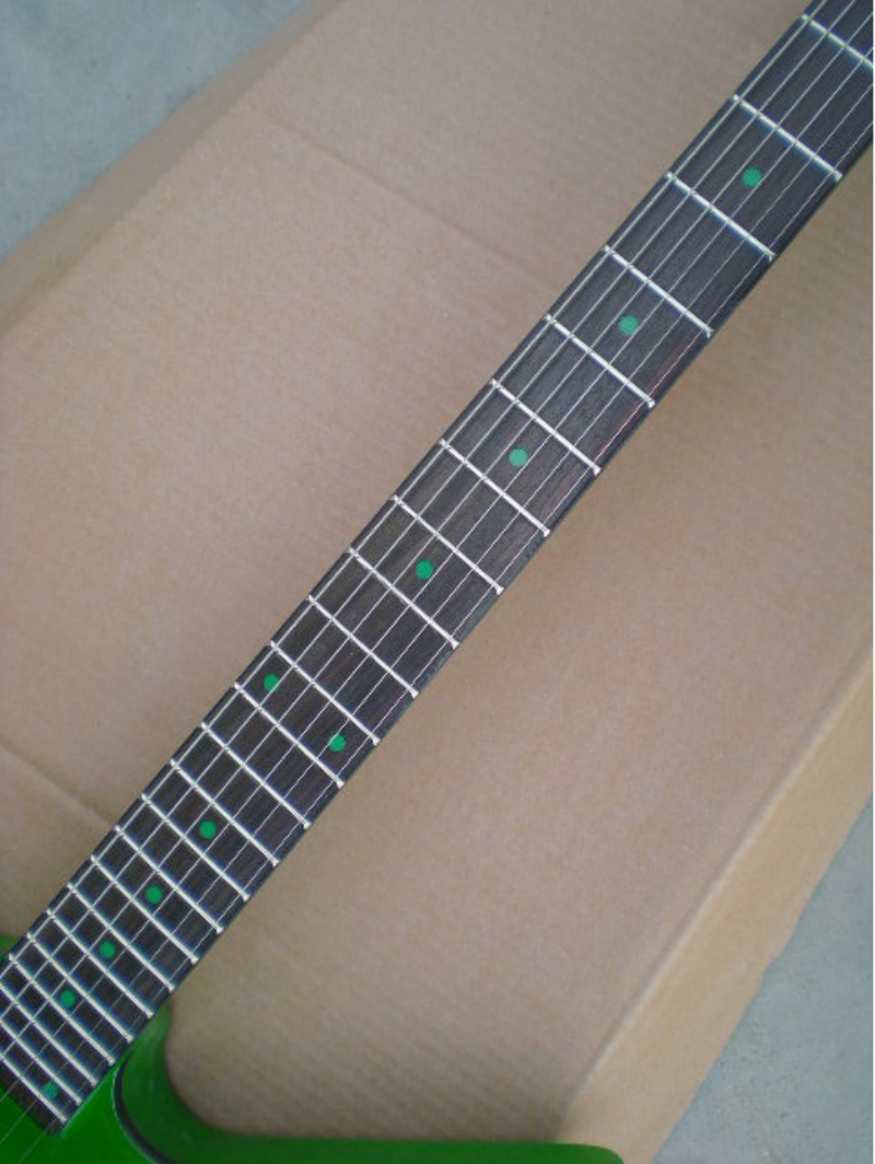 Green Glossy Electric Guitar 6-String Customize  High Quality irregular Guitar