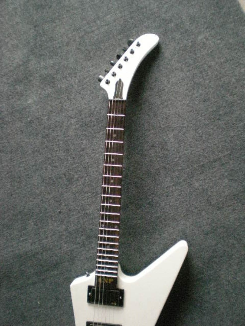 White Glossy Electric Guitar 6-String Customize  High Quality irregular Guitar