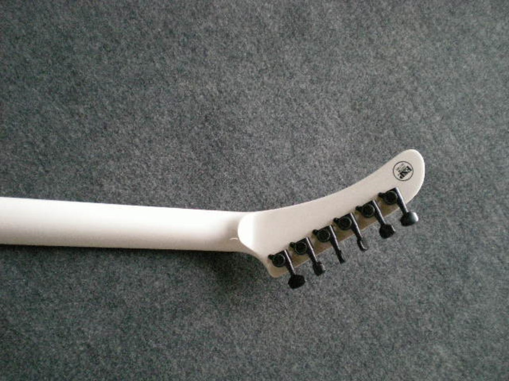 White Glossy Electric Guitar 6-String Customize  High Quality irregular Guitar