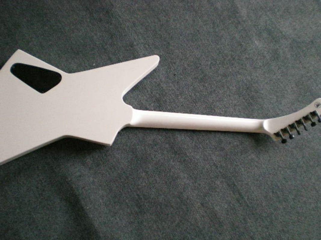 White Glossy Electric Guitar 6-String Customize  High Quality irregular Guitar