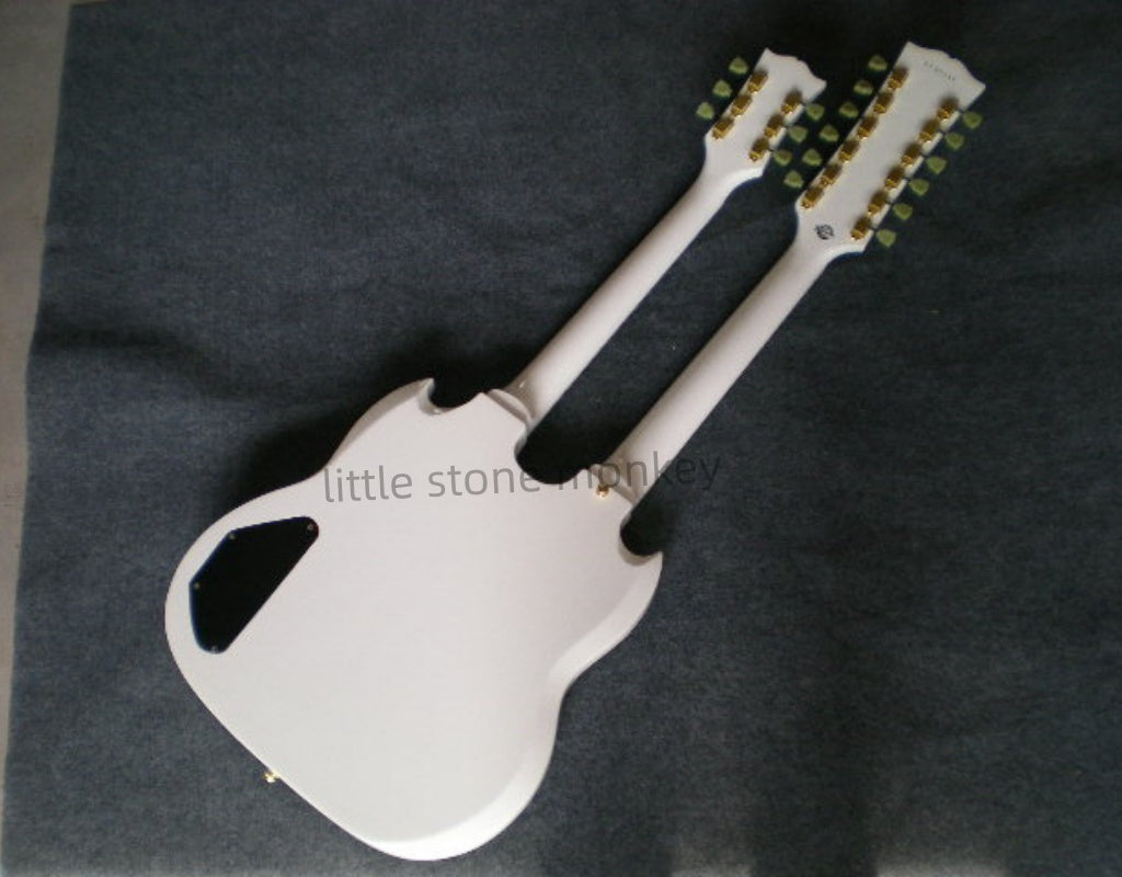 Factory Customized    Electric Guitar with Vintage Vintage aubergine white color Electric Guitarop332#