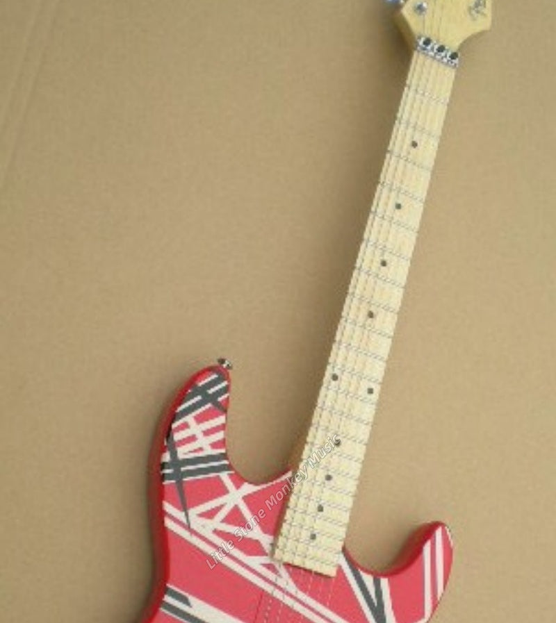 Factory Customized Electric Guitar  Custom electric guitar Custom Standard Electric Guitar Red with Black and White Stripes 161