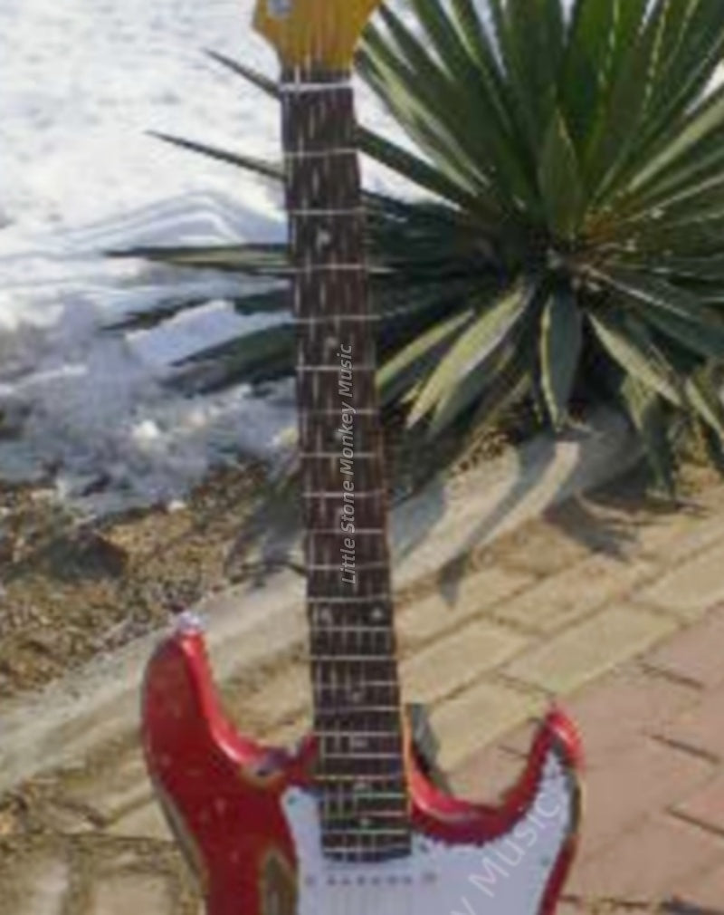 Factory Customized Electric Guitar  Custom electric guitar Custom Standard Electric Guitar Red  and White 162