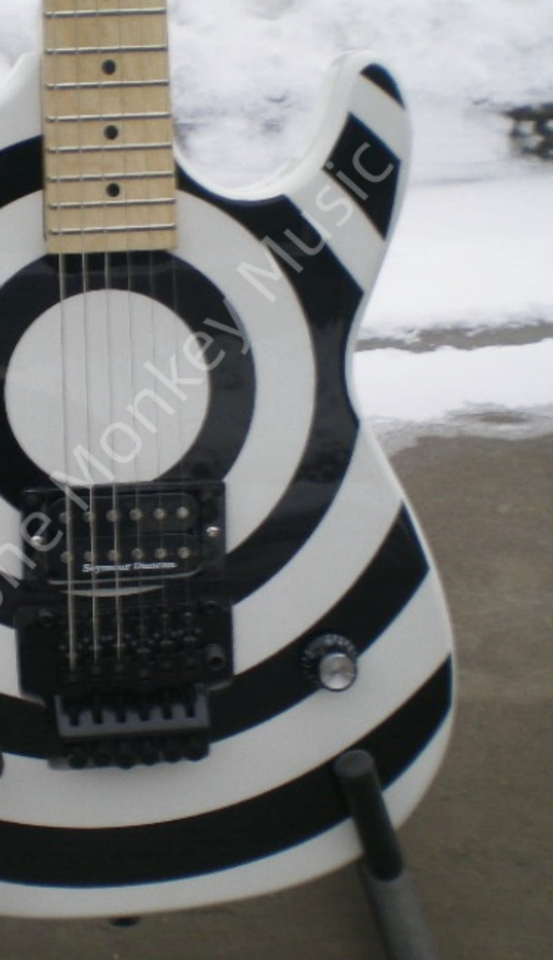 Factory Customized Electric Guitar  Custom electric guitar Custom Standard Electric Guitar  Electric Guitar Black and White Bullseye163