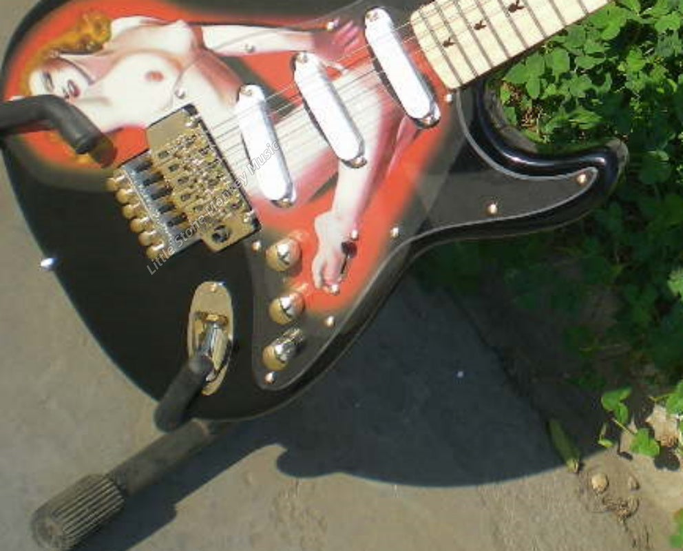 Factory Customized Electric Guitar  Custom electric guitar Custom Standard Electric Guitar  Electric Guitar 6 Strings Black Solid Body Electric Guitar with Basswood Body, Maple Fretboard, and Gold Hardware for Right-Handed Professionals165