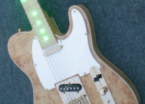 Factory CustomizedDouble Shake Six-String Electric Guitar - Sword Design, Factory CustomizedDouble Shake Six-String burlywood white Electric Guitar - Sword Design,  183#