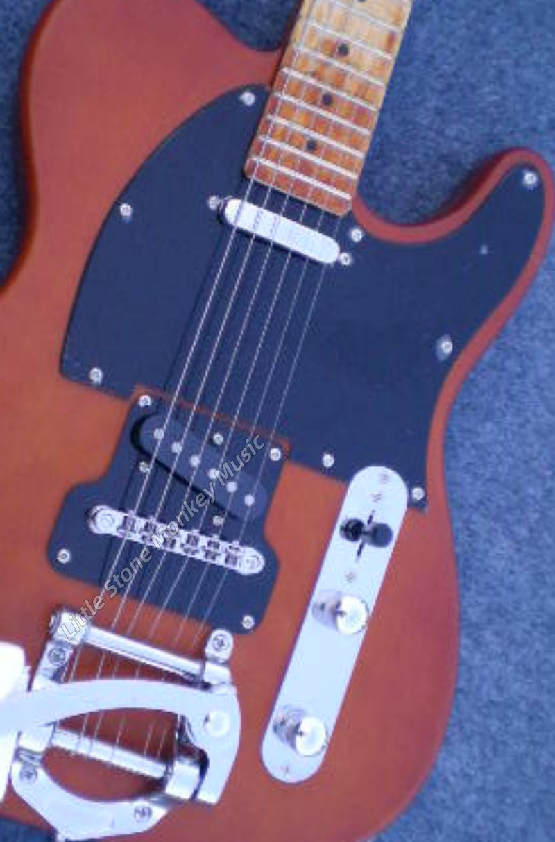 Factory Customized  Navy  Electric Guitar with Tele Electric Guitarop orange Color195#