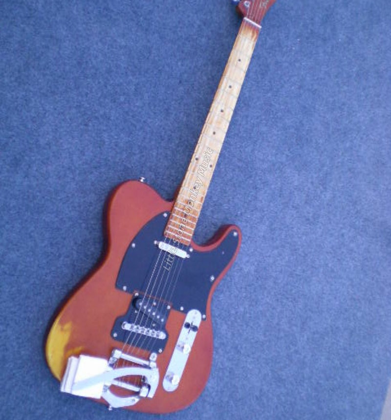 Factory Customized  Navy  Electric Guitar with Tele Electric Guitarop orange Color195#