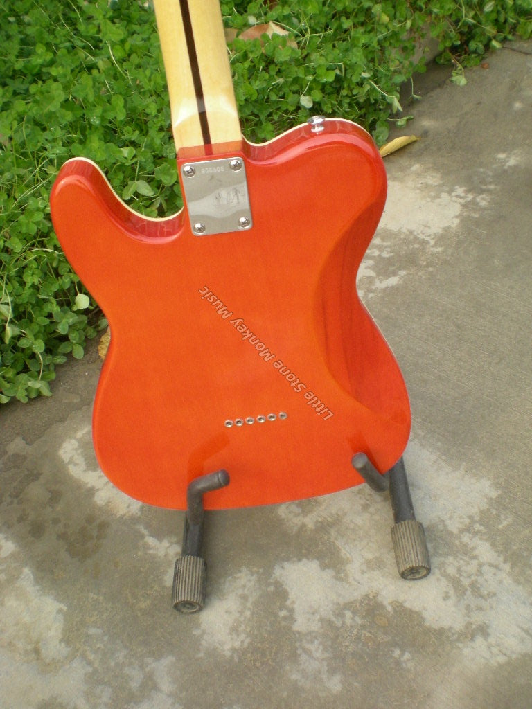 Factory Customized  Navy  Electric Guitar with Tele Electric Guitarop orange Color196#