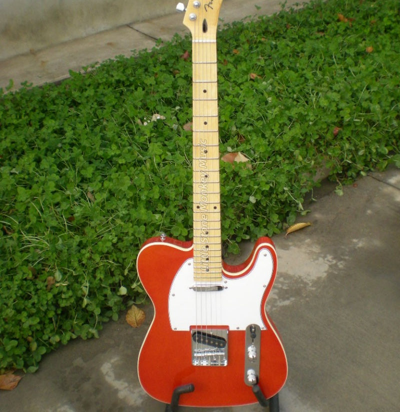 Factory Customized  Navy  Electric Guitar with Tele Electric Guitarop orange Color196#