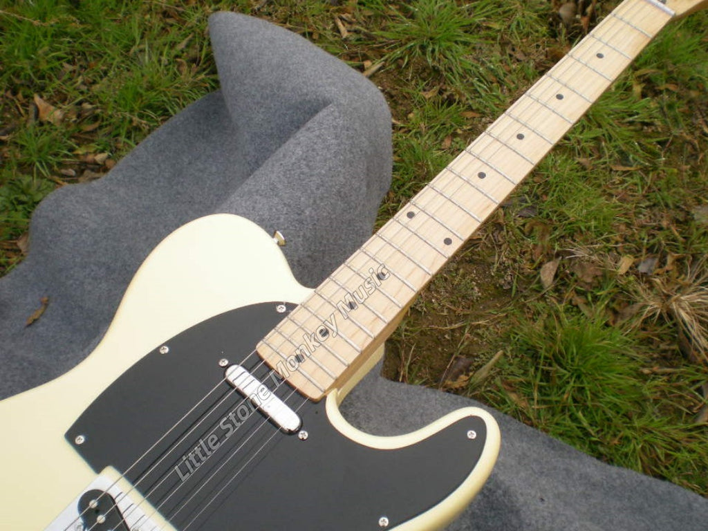 Factory Customized  Navy  Electric Guitar with Tele Electric Guitarop yellow  Color198#