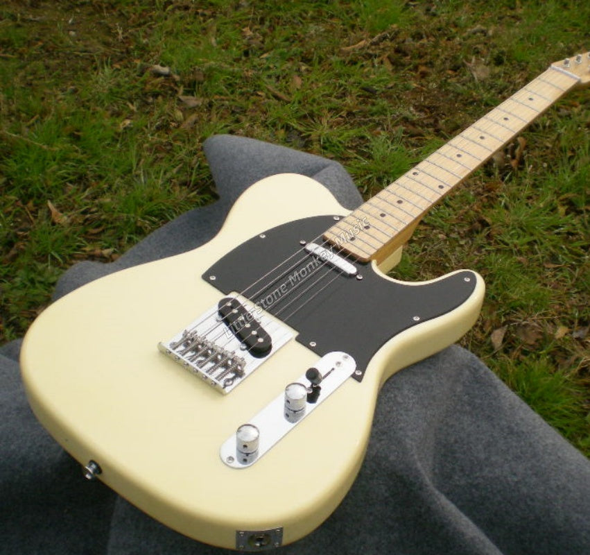 Factory Customized  Navy  Electric Guitar with Tele Electric Guitarop yellow  Color199#