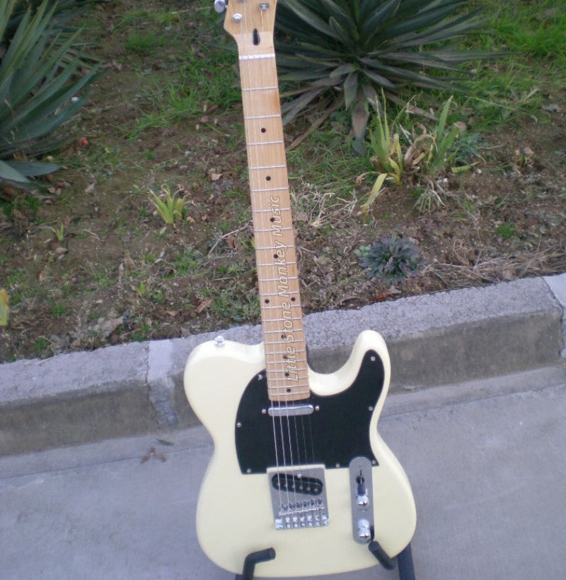 Factory Customized  Navy  Electric Guitar with Tele Electric Guitarop yellow  Color199#