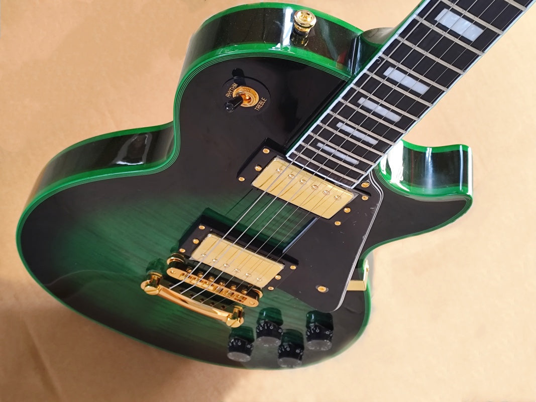 Custom Style Green Electric Guitar
