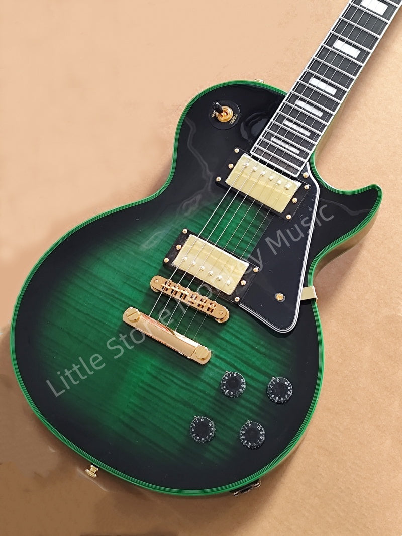 Custom Style Green Electric Guitar
