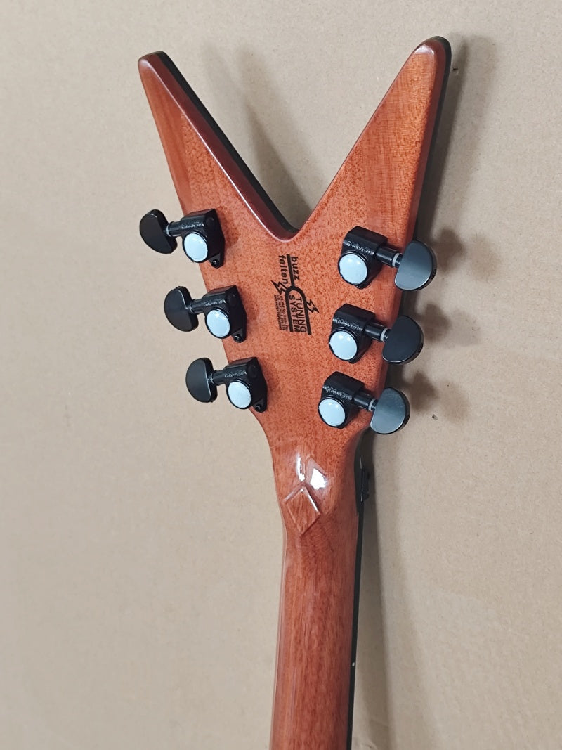 Custom Design Forked Guitar Slime Electric Guitar Cannabis green and red color CP 6 string Lightning Dea Z6#