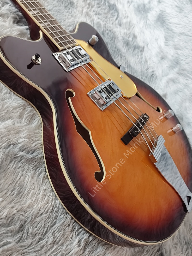 Customize Electric Bass 4-Strings Semi-Hollow  LSM107