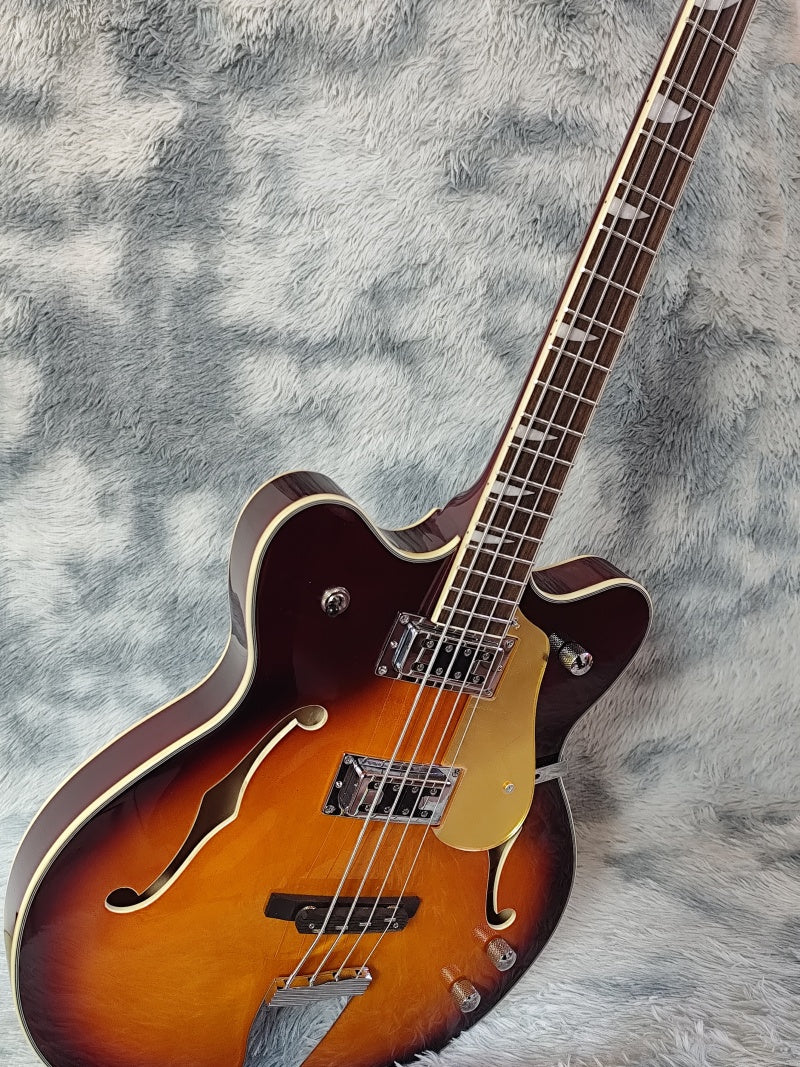 Customize Electric Bass 4-Strings Semi-Hollow  LSM107