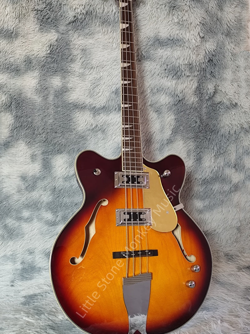 Customize Electric Bass 4-Strings Semi-Hollow  LSM107