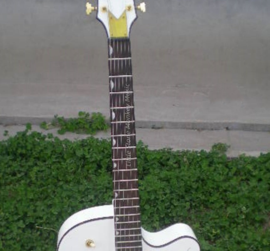 Factory Customized    Electric Guitar with Vintage Vintage  white color Electric Guitarop 215#