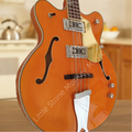 Classic 4 String  Bass Jazz West Orange electric guitar -Jazz electric guitar - Custom model - Adjustable neck - Lime green - Rock mountain style - Hollow body  Gre Series  Z11#
