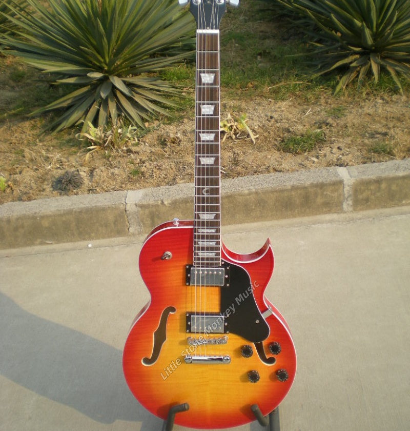 Factory Customized    Electric Guitar with Vintage Vintage  orange color Electric Guitarop 249#