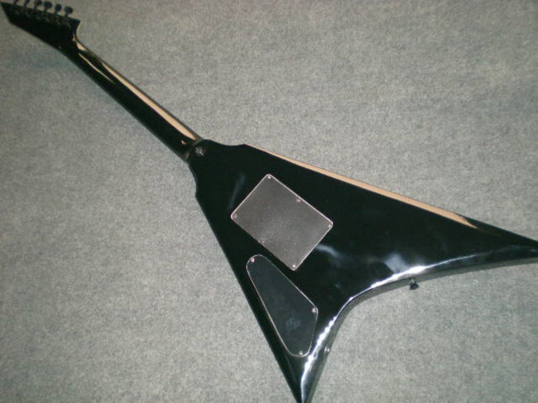 Ebony Body Pearl Panel Electric Guitar