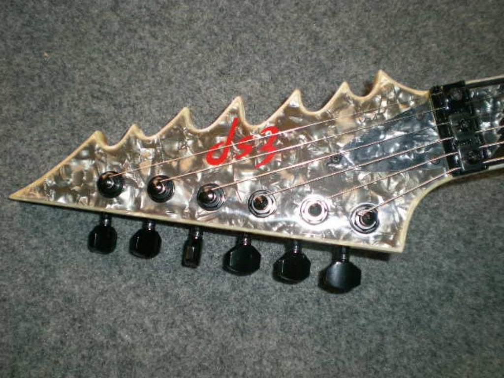 Ebony Body Pearl Panel Electric Guitar