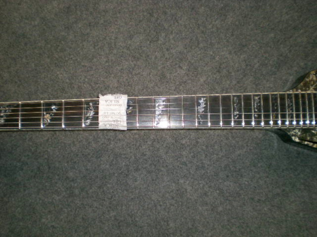 Ebony Body Pearl Panel Electric Guitar
