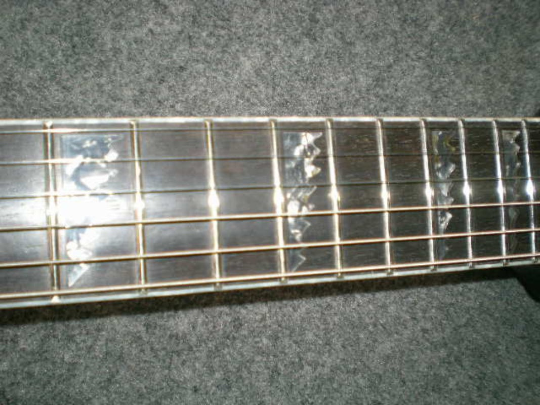 Ebony Body Pearl Panel Electric Guitar