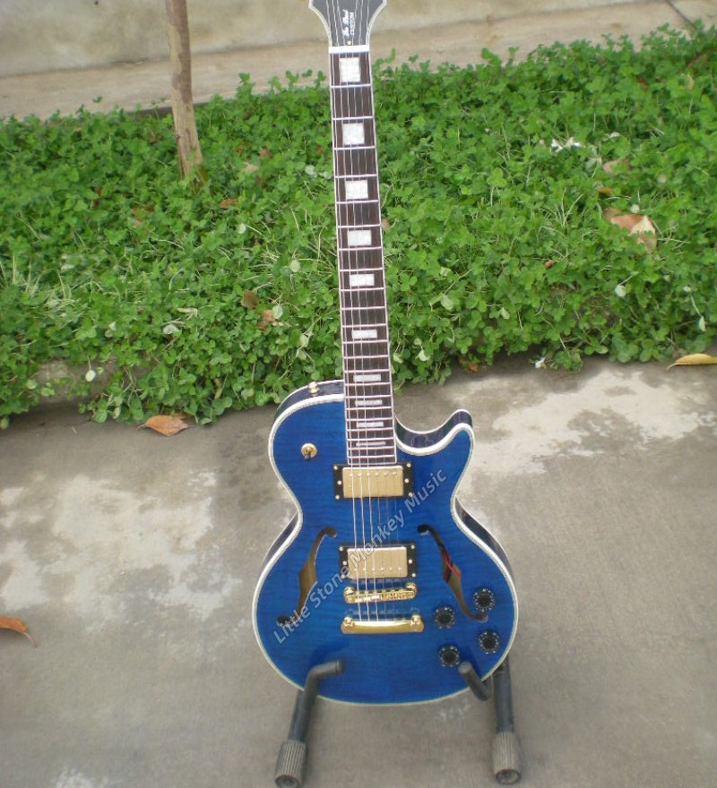 Factory Customized    Electric Guitar with Vintage Vintage  blue color Electric Guitarop 280#