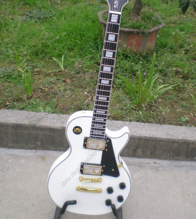 Factory Customized    Electric Guitar with Vintage Vintage burlywood and white color Electric Guitarop313 and314#