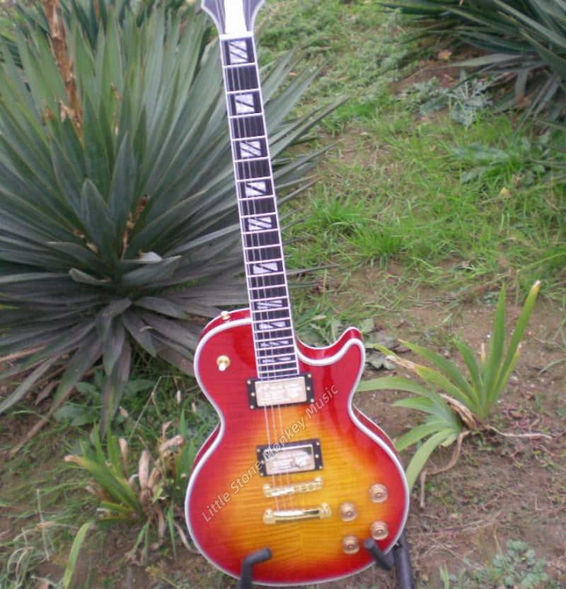 Factory Customized    Electric Guitar with Vintage Vintage burlywood and white color Electric Guitarop313 and314#