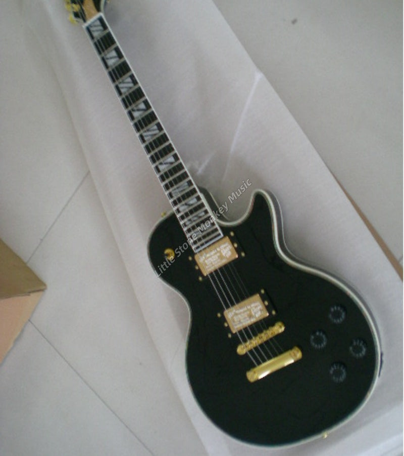 Factory Customized    Electric Guitar with Vintage Vintage aubergine black color Electric Guitarop322#