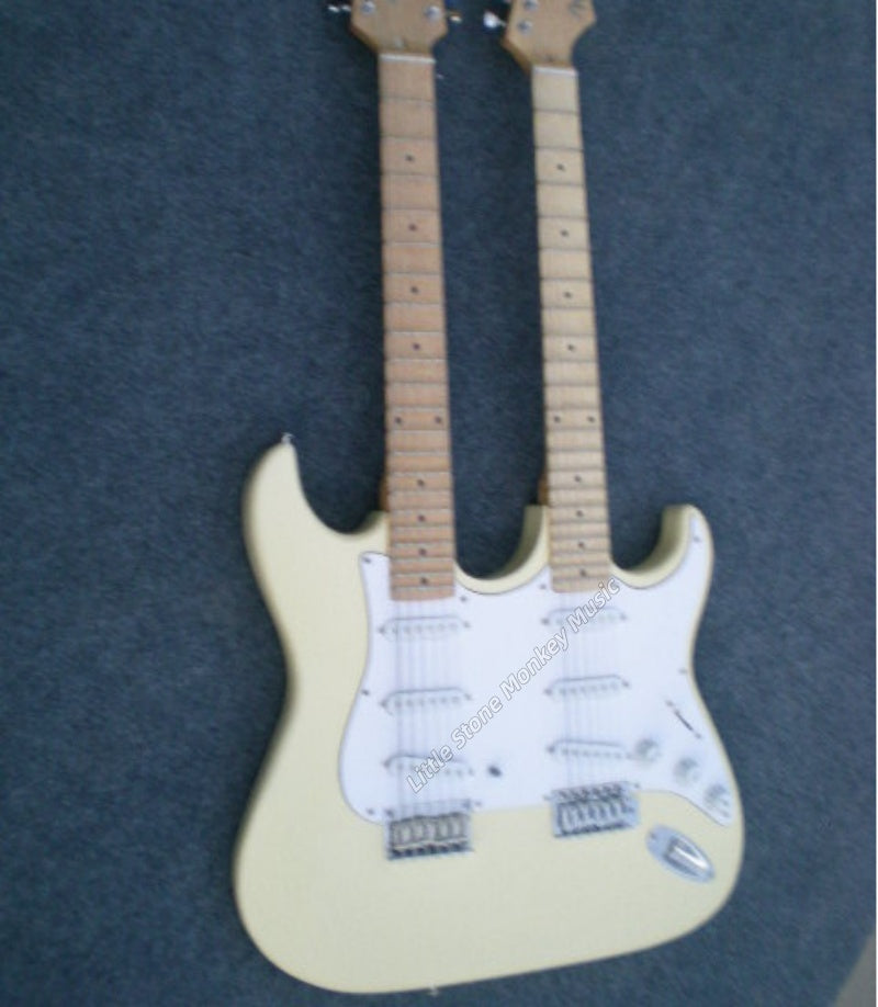 Factory Customized    Electric Guitar with Vintage Vintage aubergine white * yellow  color Electric Guitarop328 #