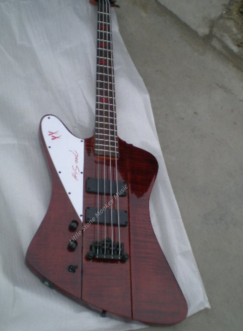 Factory Customized    Electric Guitar with Vintage Vintage aubergine red color Electric Guitarop330#
