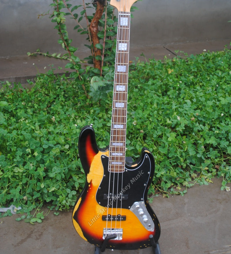 Factory Customized    Electric Guitar with Vintage Vintage aubergine burlywood color Electric Guitarop331#