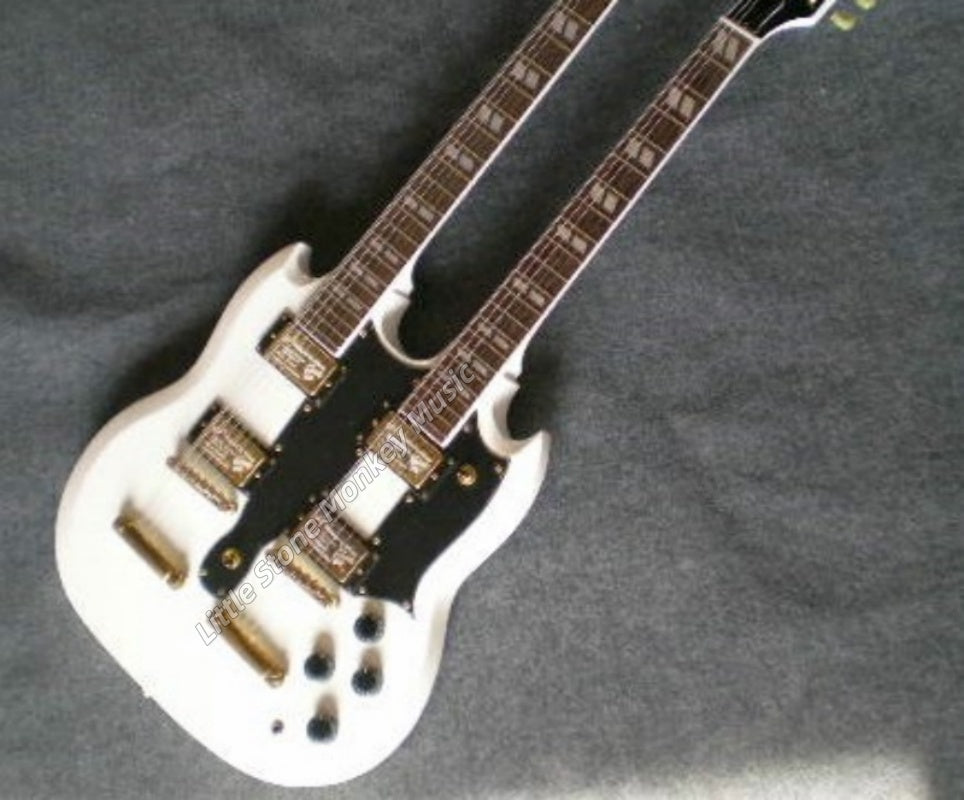 Factory Customized    Electric Guitar with Vintage Vintage aubergine white color Electric Guitarop332#