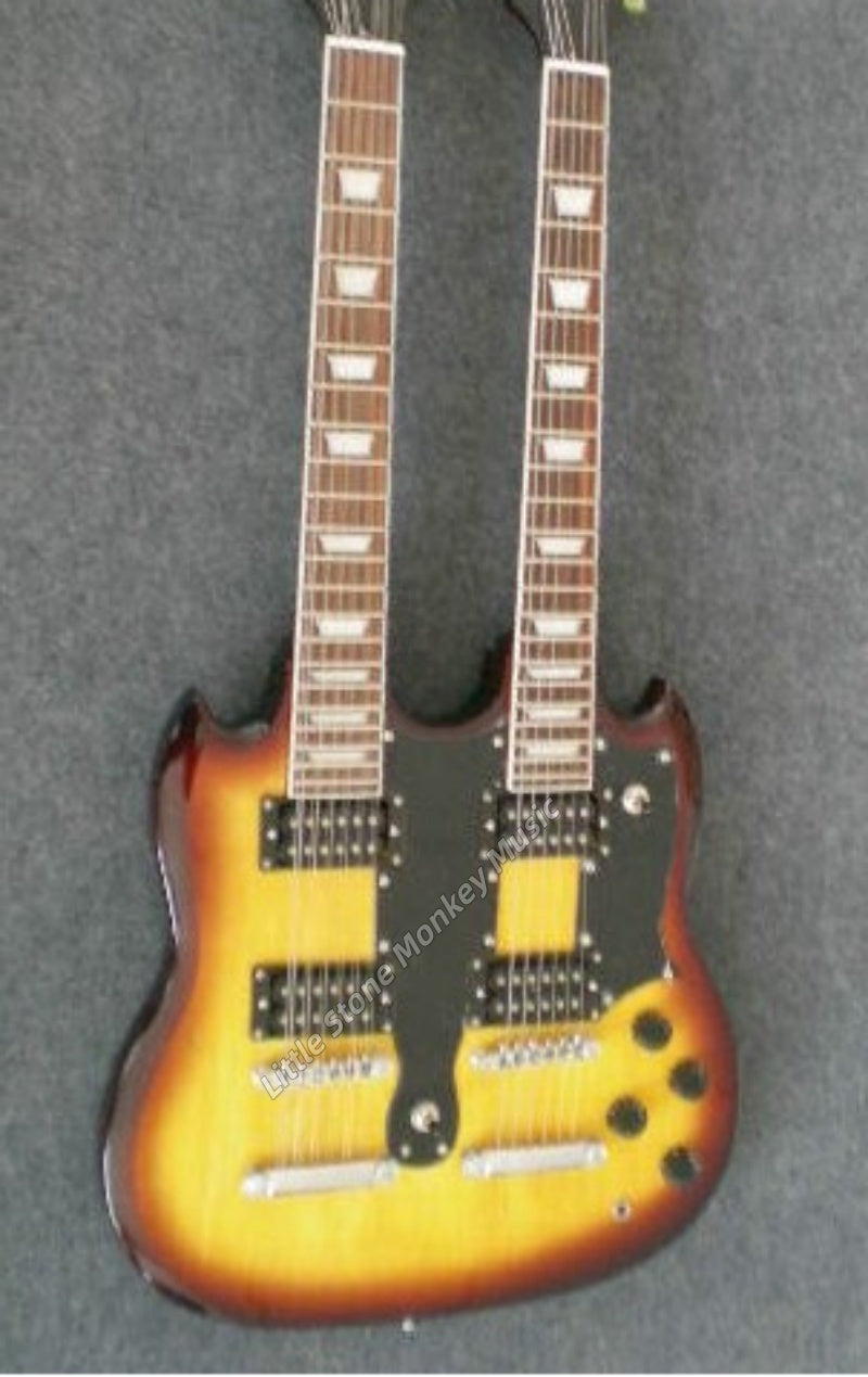 Factory Customized    Electric Guitar with Vintage Vintage yellow red white color Electric Guitarop357#