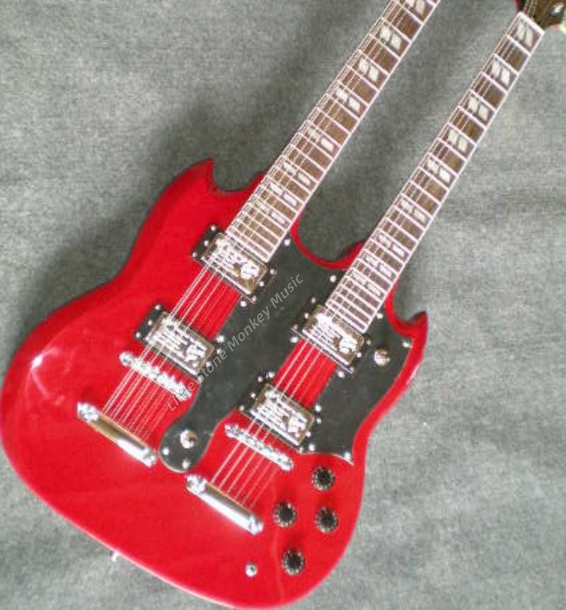 Factory Customized    Electric Guitar with Vintage Vintage yellow red white color Electric Guitarop357#