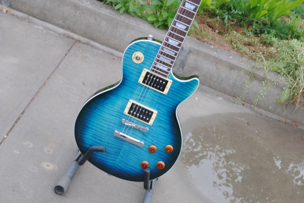 Sawtooth Heritage 60 Series Left Handed Flame Maple Top Electric Guitar, Cali Blue Flame402