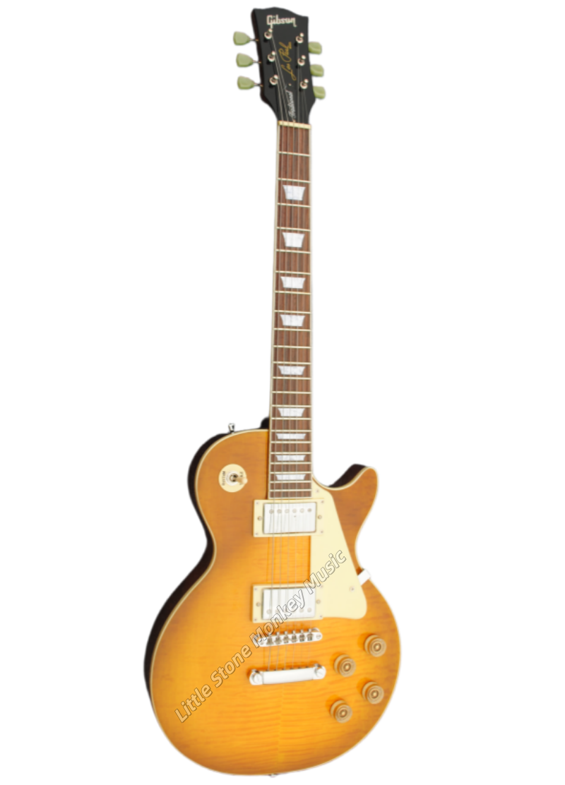 Electric Guitar - Honey Burst Electric Guitar Flame Maple Top Mahogany Body 6 Strings404