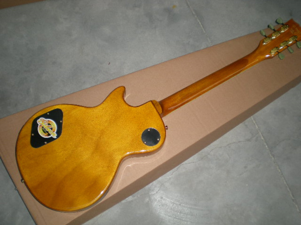 Solid Body Electric Guitar 6-String Right-Handed Mahogany Sunburst with Abalone Binding Top and Automatic Bridge 408
