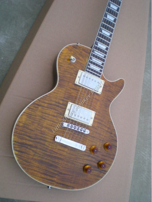 Custom Brown Flame Maple Top LP Style Electric Guitar high-quality guitar, unique and fashionable guitar, portable electric guitar 411