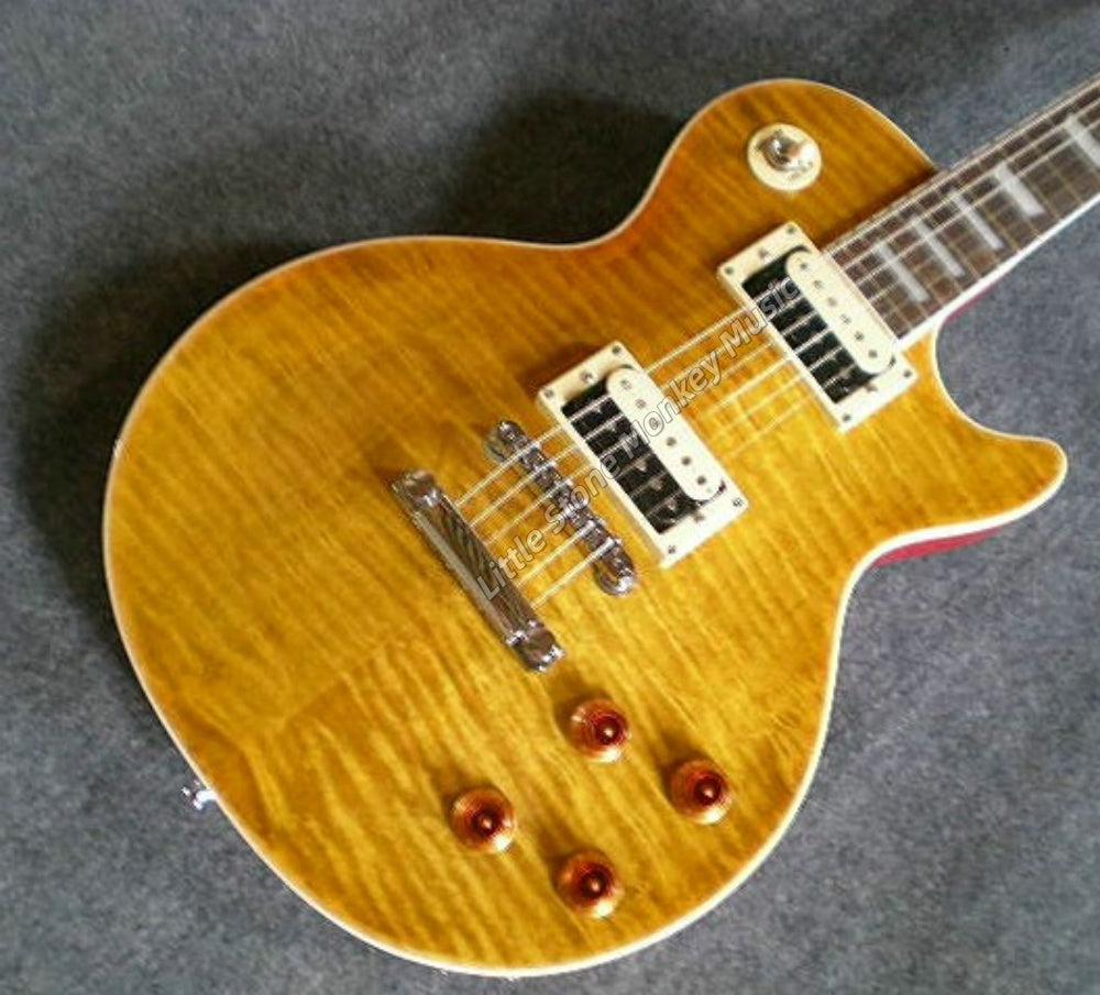 Custom  Electric Guitar Upgraded Slash Appetite Burst Electric Guitar Specs -Roasted Mahogany body -One412