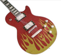 Custom  Electric Guitar Upgraded Slash Appetite Burst Electric Guitar  Flames White  body -One413