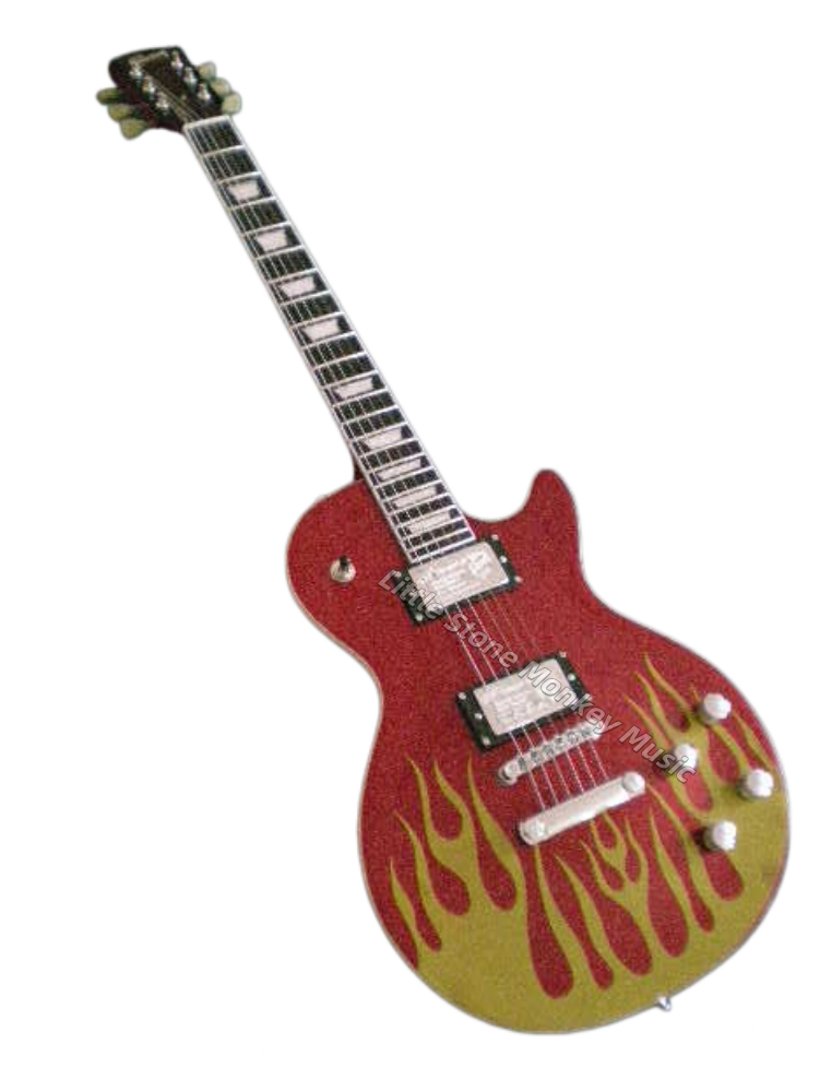 Custom  Electric Guitar Upgraded Slash Appetite Burst Electric Guitar  Flames White  body -One413