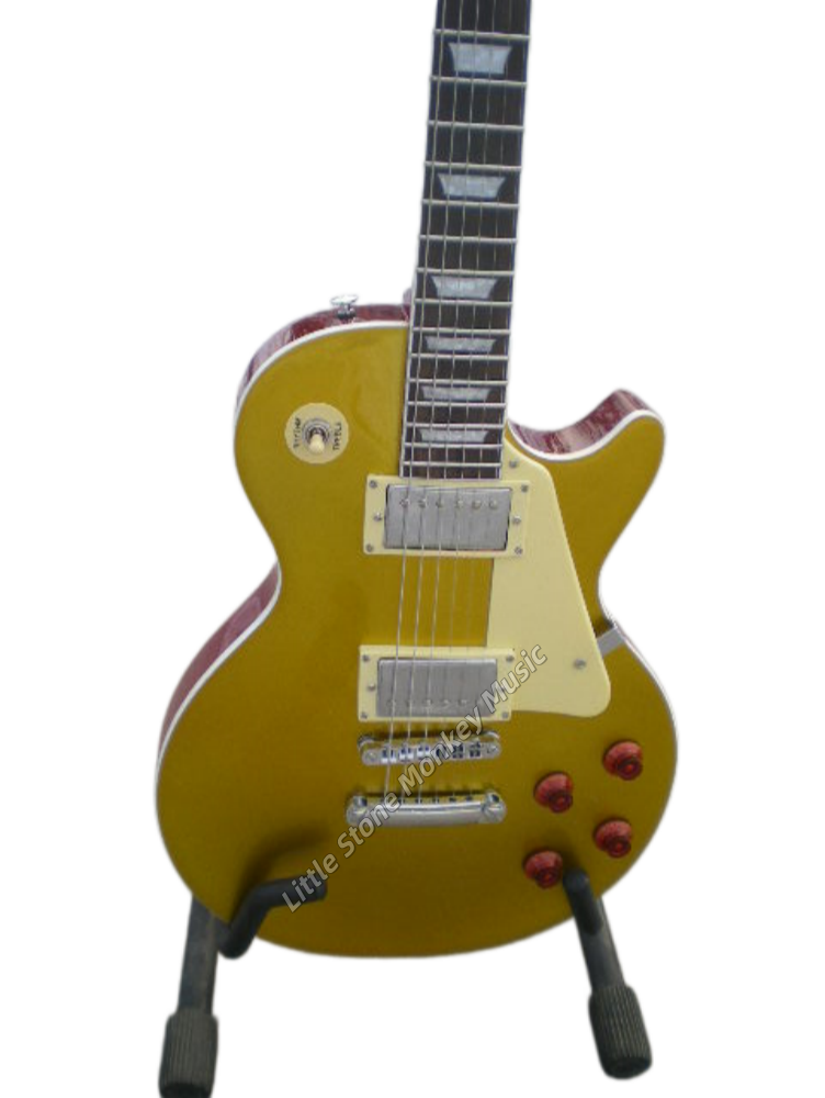Custom  Electric Guitar Standard Reissue  powdered gold Top   Goldtop Darkback  from the Custom Shop, Custom Bucker, case & certificate 416