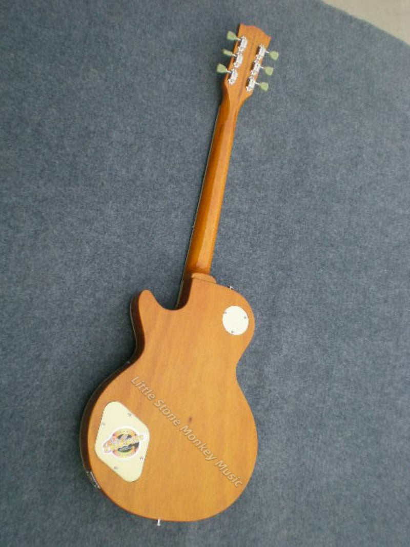 Left-Handed Electric Guitar with Solid Mahogany Body and Gold Silver Powder Finish, 6 Strings421